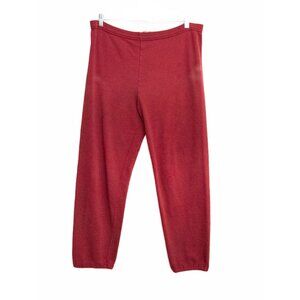 Vintage Red Elastic Waist Pajama Pants